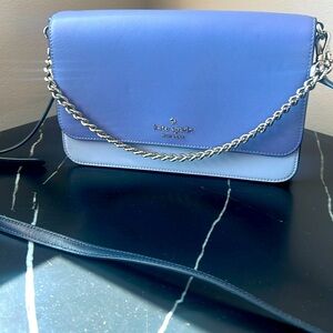Kate Spade Madison Colorblock Flap Convertible Crossbody In Evening Blue Iris